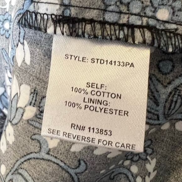 Sugarlips Etta Floral Ruffle Mini Dress Medium Blue Floral Mini Dress Paisley - Picture 5 of 9